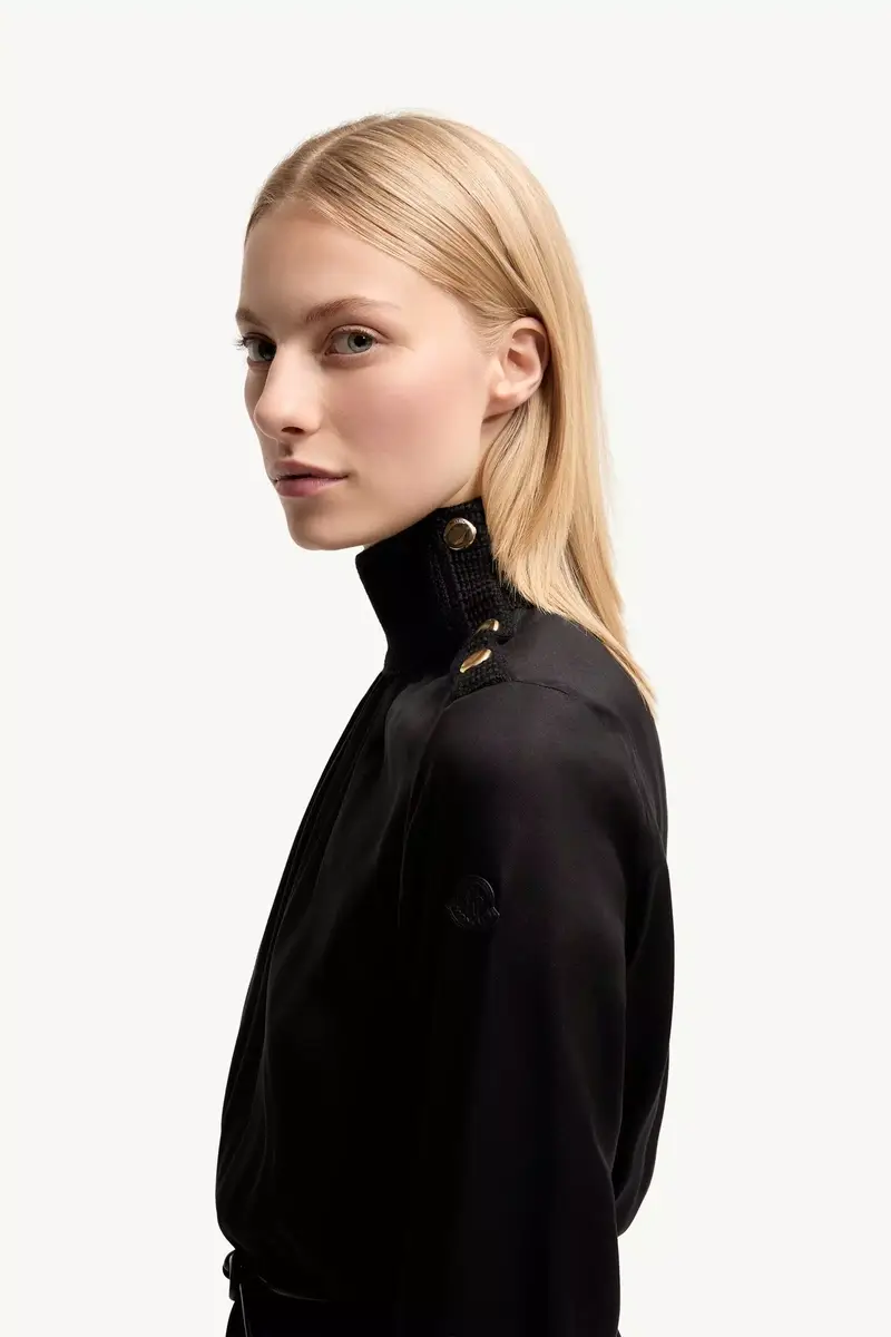 Moncler Leather Logo Long Dress | Thumbnail 4 Moncler Leather Logo Long Dress | Thumbnail 4