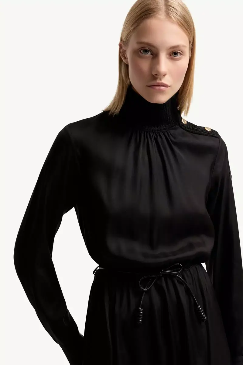 Moncler Leather Logo Long Dress | Thumbnail 7 Moncler Leather Logo Long Dress | Thumbnail 7
