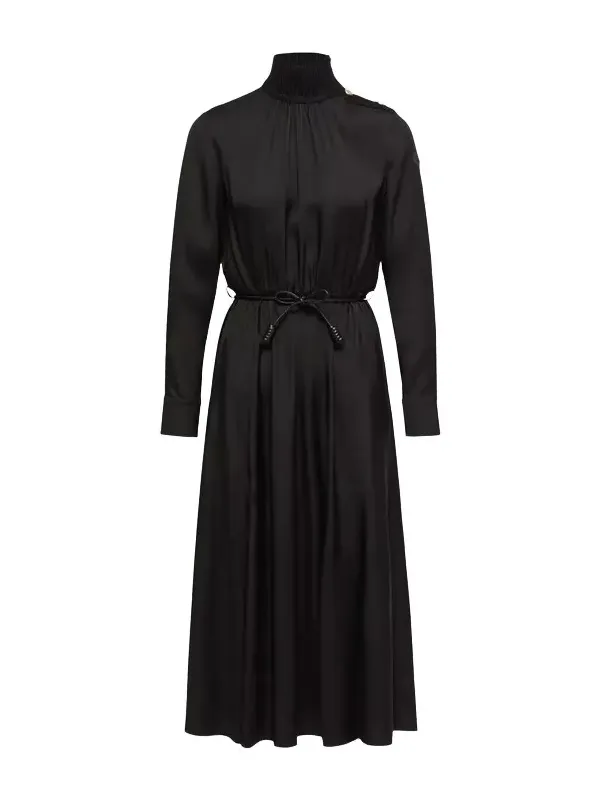 Leather Logo Long Dress Leather Logo Long Dress