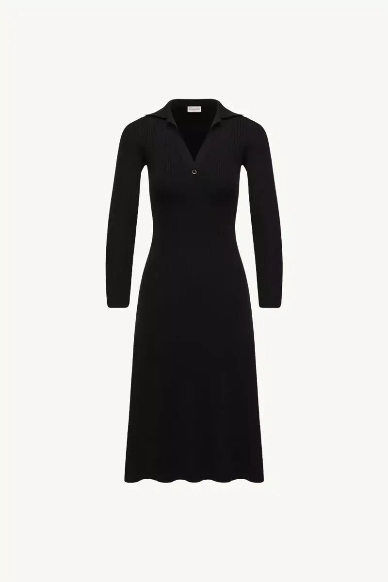 Moncler Wool Blend Knee-length Polo Dress | Thumbnail 2 Moncler Wool Blend Knee-length Polo Dress | Thumbnail 2