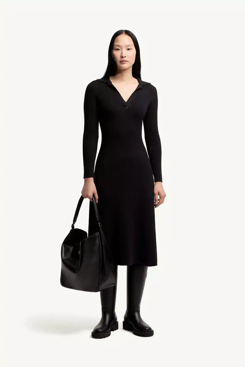 Moncler Wool Blend Knee-length Polo Dress | Thumbnail 3 Moncler Wool Blend Knee-length Polo Dress | Thumbnail 3