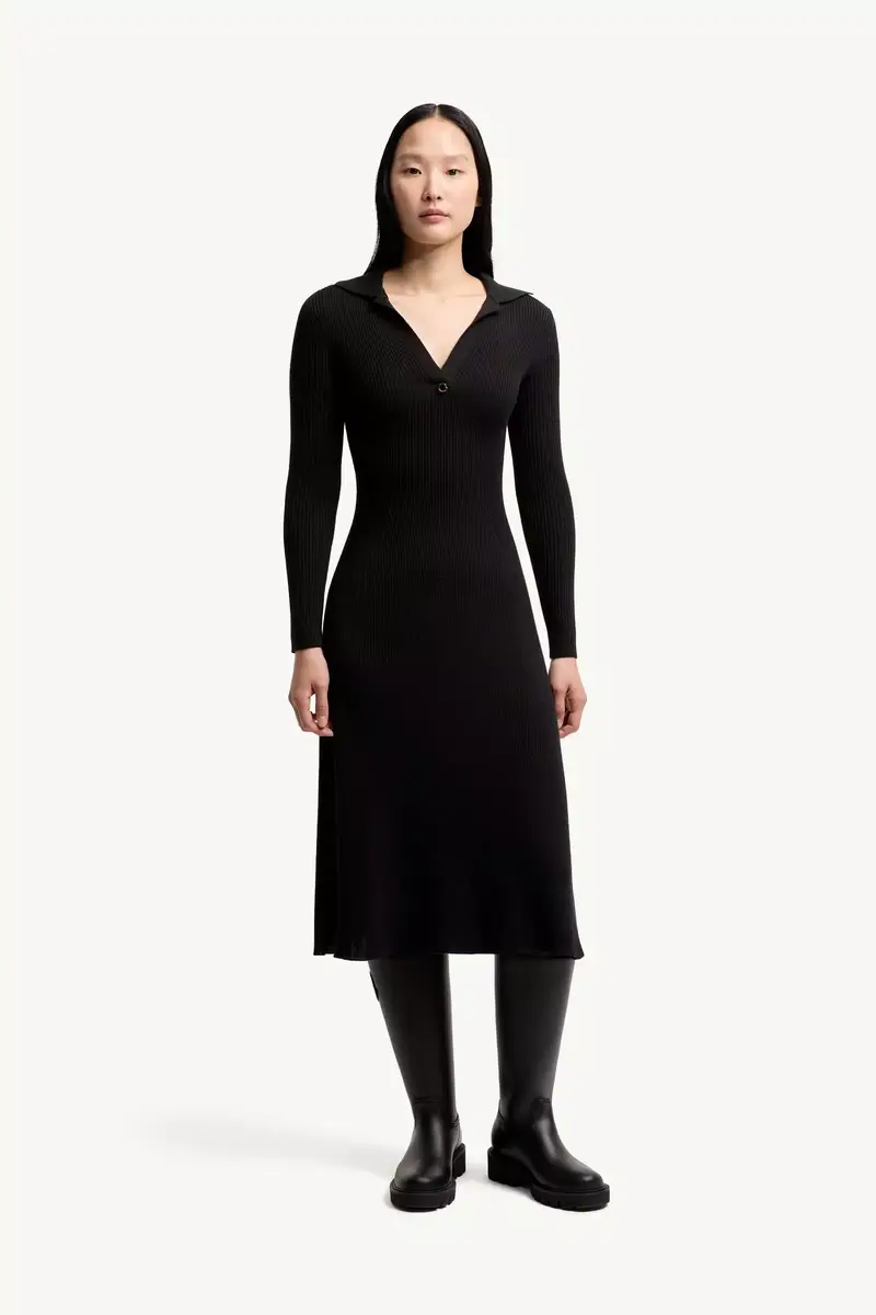 Moncler Wool Blend Knee-length Polo Dress | Thumbnail 5 Moncler Wool Blend Knee-length Polo Dress | Thumbnail 5