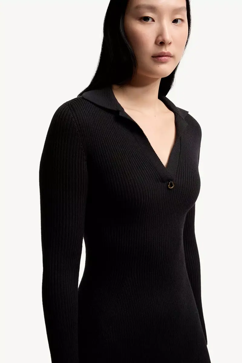 Moncler Wool Blend Knee-length Polo Dress | Thumbnail 7 Moncler Wool Blend Knee-length Polo Dress | Thumbnail 7