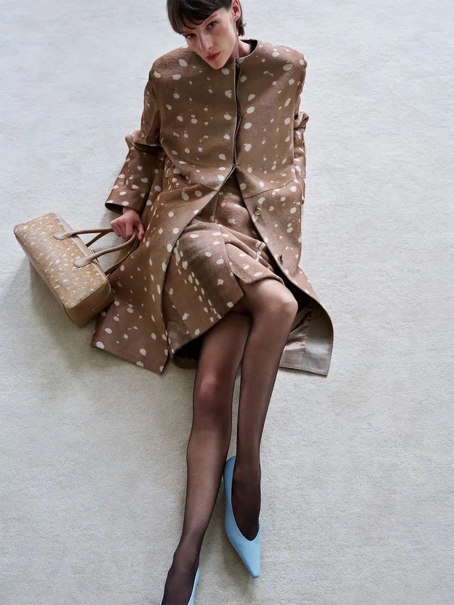 Loulou de Saison Liza Deer-Print Haircalf Coat | Thumbnail 2 Loulou de Saison Liza Deer-Print Haircalf Coat | Thumbnail 2