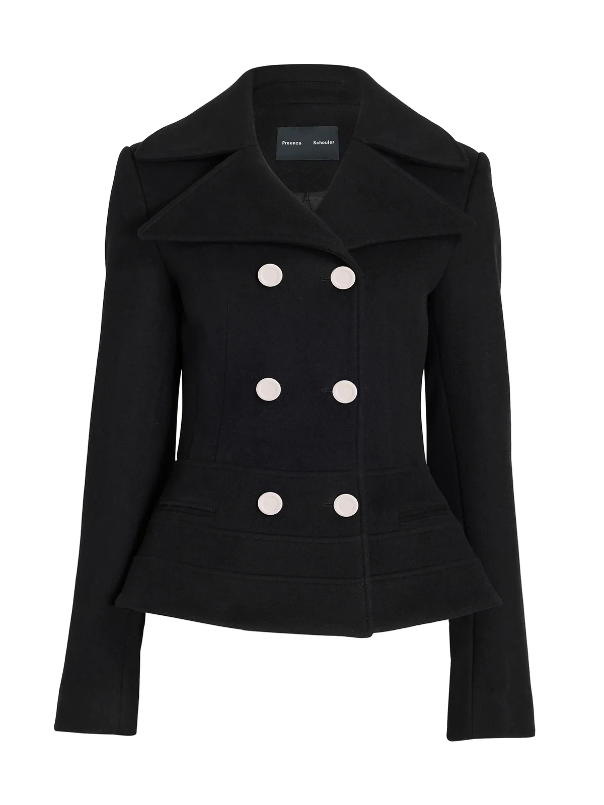 Proenza Schouler Romane Compact Melton Wool Peplum Jacket