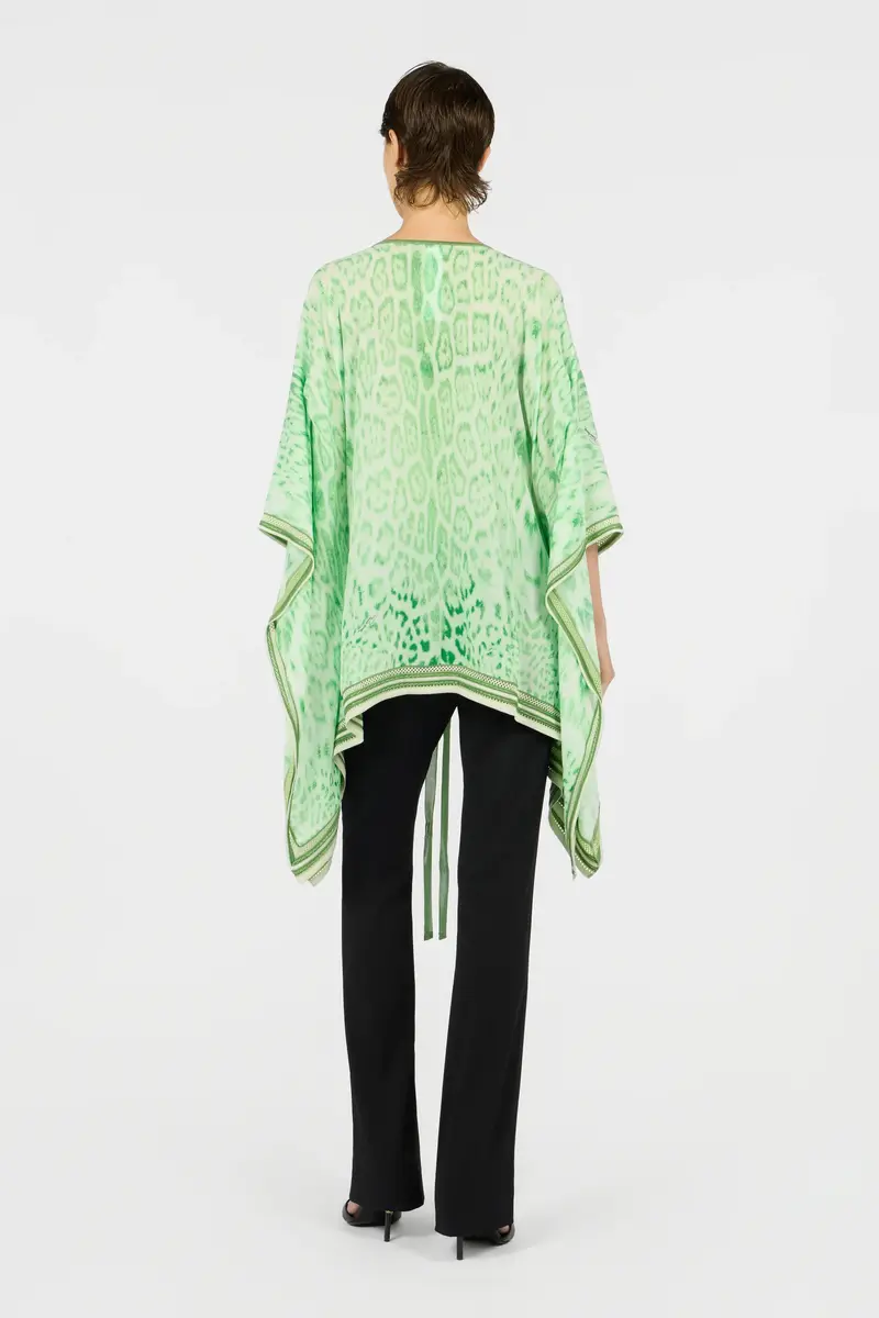 Roberto Cavalli Caftan in Jaguar Mint Print | Thumbnail 3