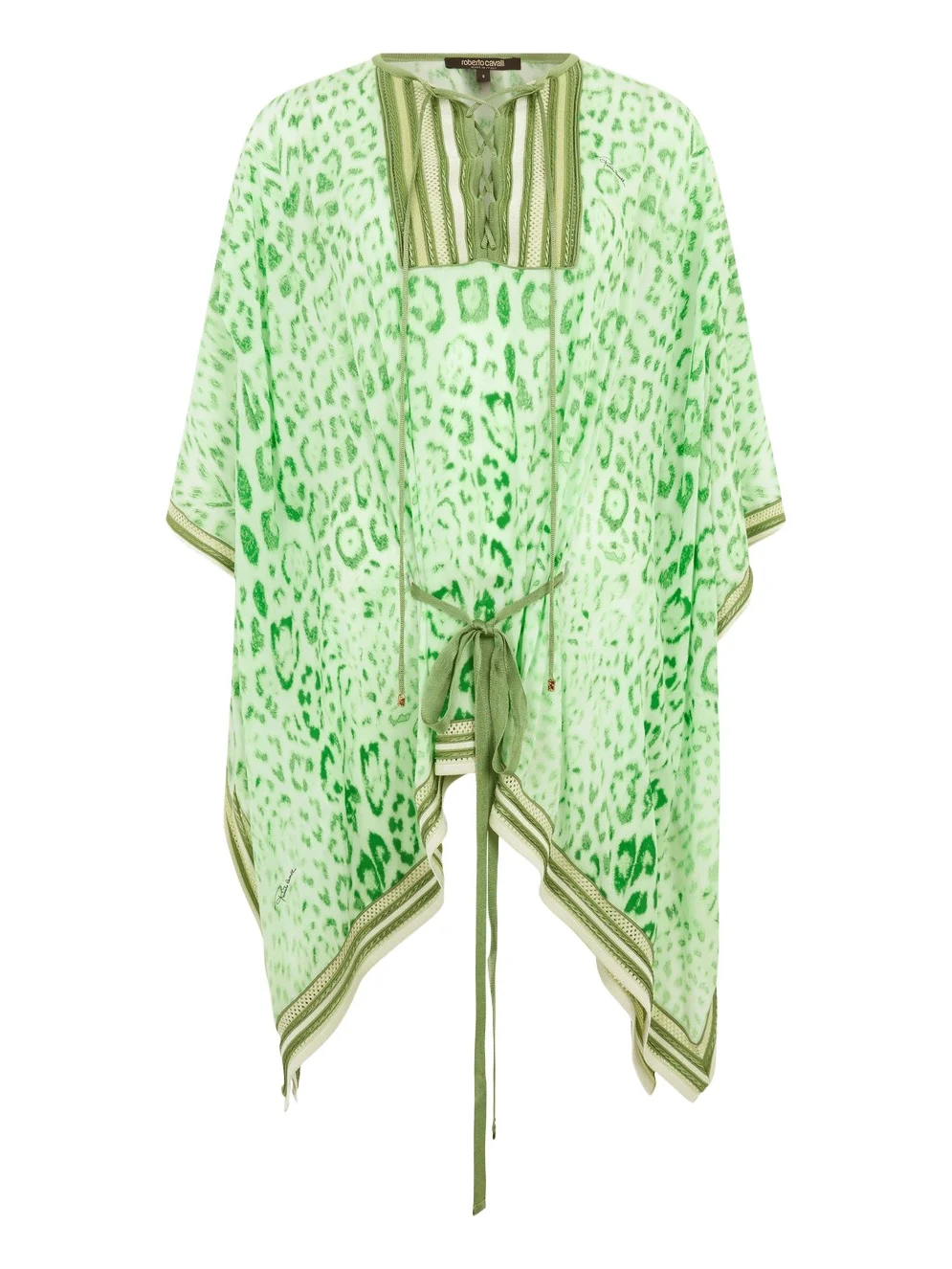 Roberto Cavalli Caftan in Jaguar Mint Print