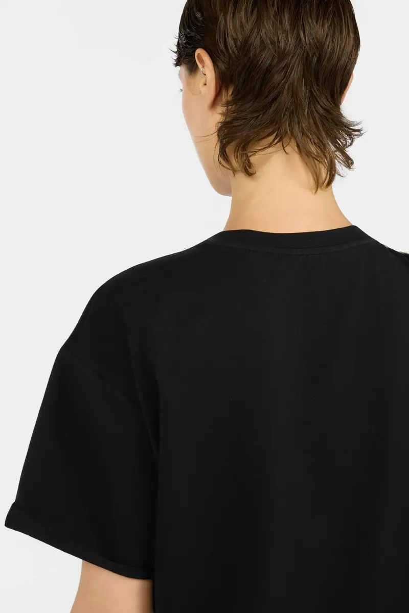 Roberto Cavalli Cotton T-Shirt with Jewel Detail | Thumbnail 5 Roberto Cavalli Cotton T-Shirt with Jewel Detail | Thumbnail 5