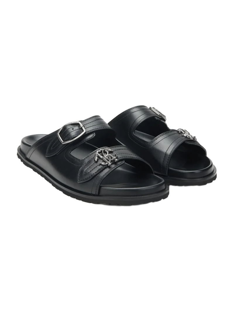 Roberto Cavalli Sandal in Leather with Buckle