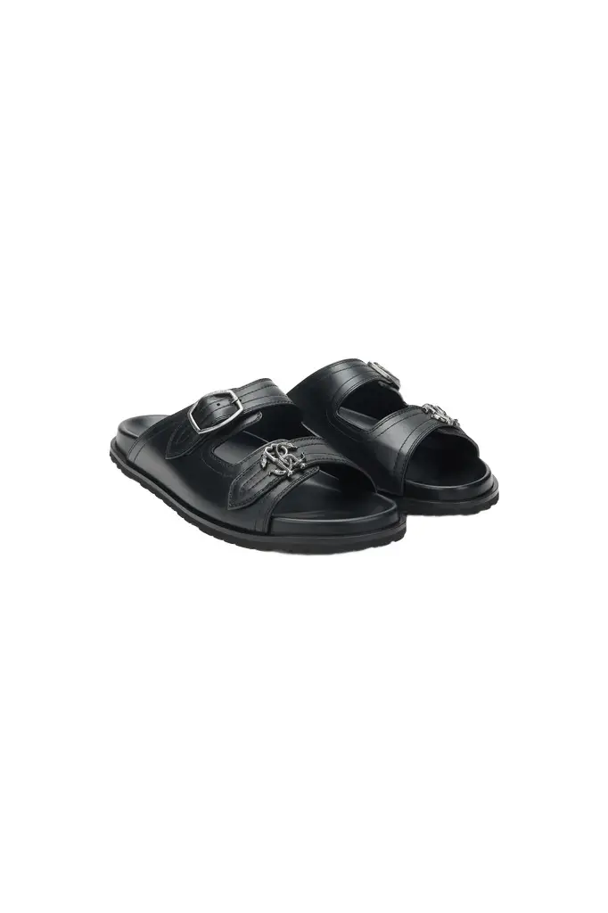 Roberto Cavalli Sandal in Leather with Buckle