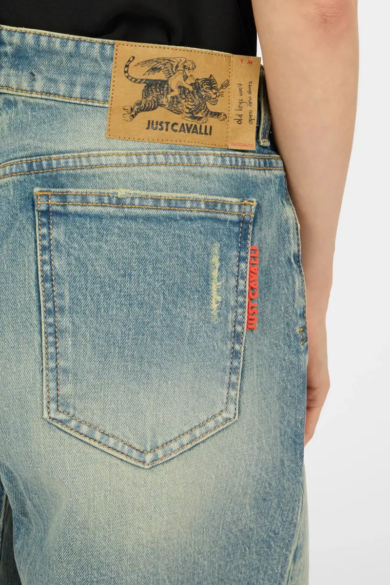 Roberto Cavalli Distressed Cotton Shorts | Thumbnail 5 Roberto Cavalli Distressed Cotton Shorts | Thumbnail 5