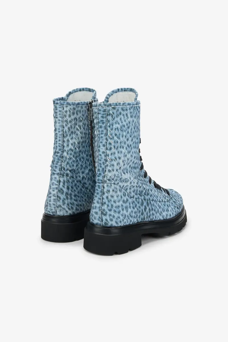 Roberto Cavalli Combat Boot with Jaguar Print | Thumbnail 3 Roberto Cavalli Combat Boot with Jaguar Print | Thumbnail 3