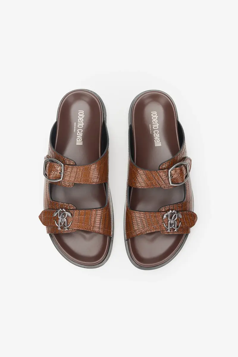 Roberto Cavalli Leather Sandal with Buckle | Thumbnail 4 Roberto Cavalli Leather Sandal with Buckle | Thumbnail 4
