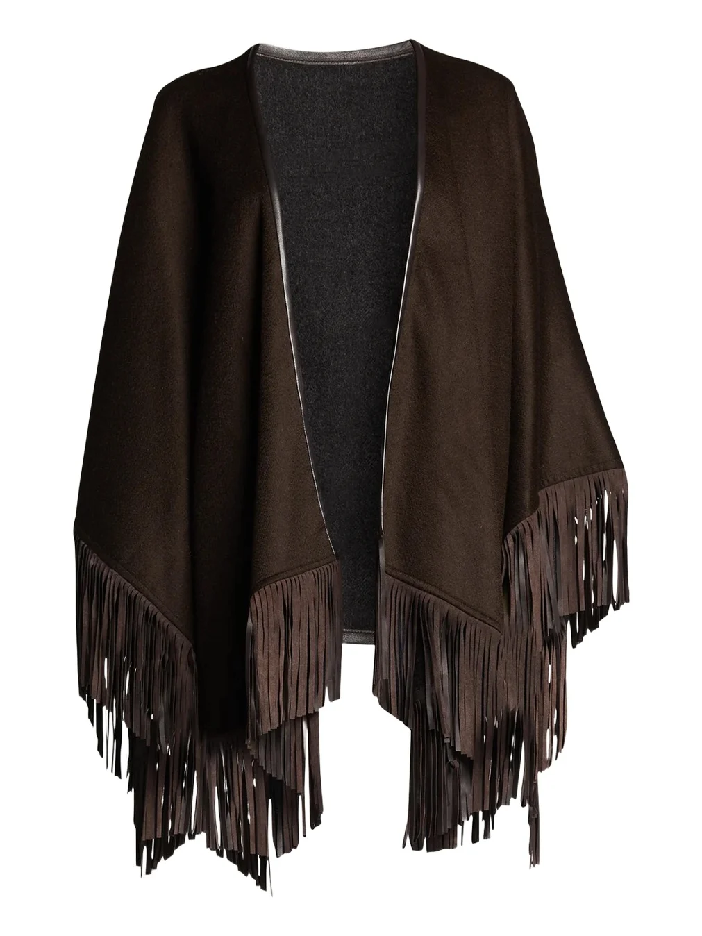 Sofia Cashmere Reversible Fringe Cashmere Cape