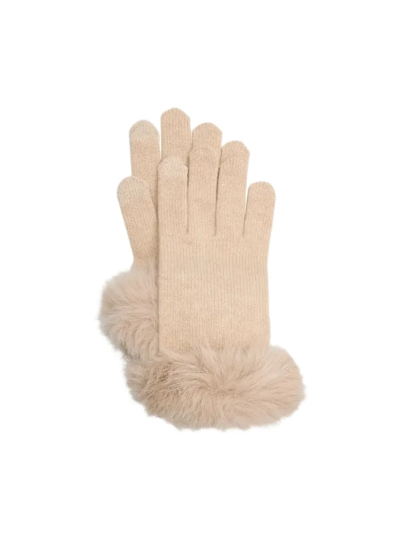 Sofia Cashmere Touchscreen Cashmere & Faux Fur Gloves