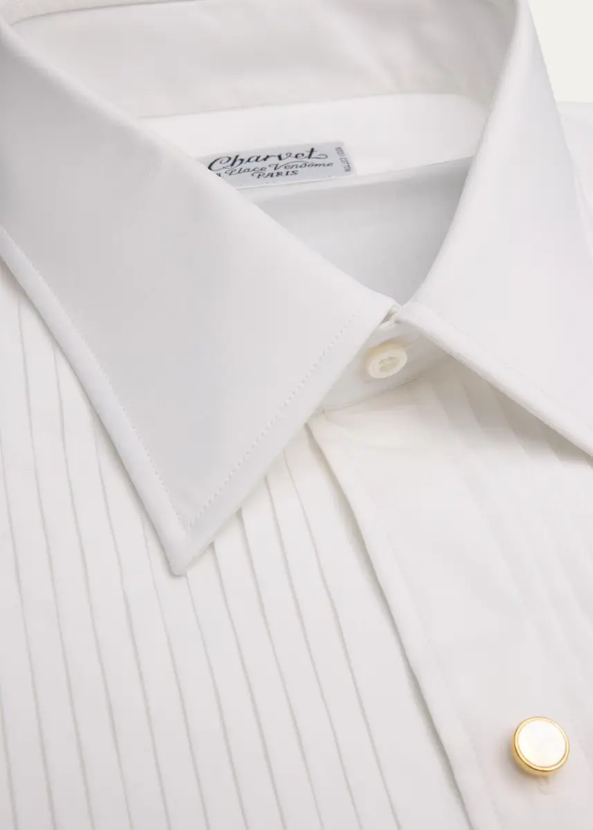 Charvet Men's Formal Shirt with Pleated Bib | Thumbnail 2