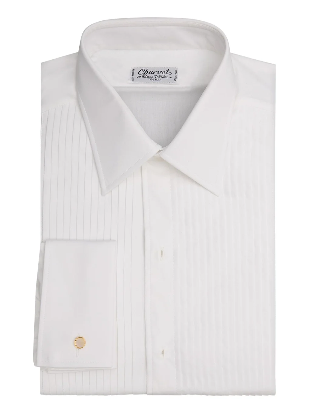 Charvet Men's Formal Shirt with Pleated Bib