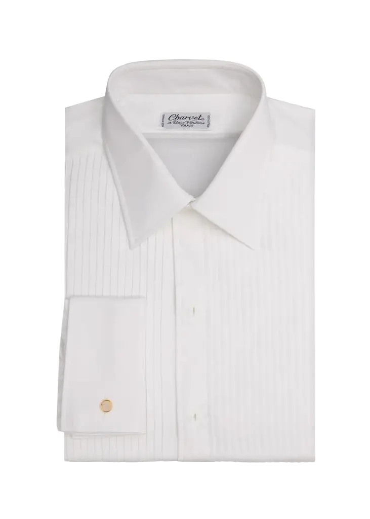 Charvet Men's Formal Shirt with Pleated Bib
