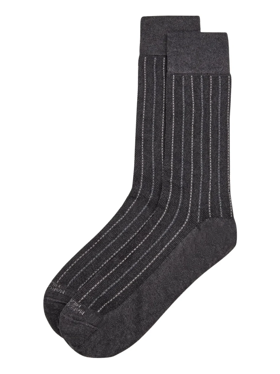 Marcoliani Men's Elegance Pique Crew Socks