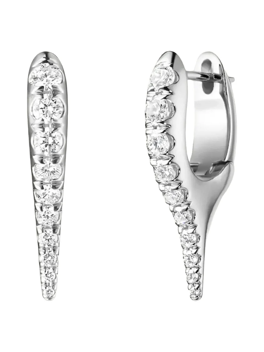 Melissa Kaye Lola Graduated Diamond Spike Earrings