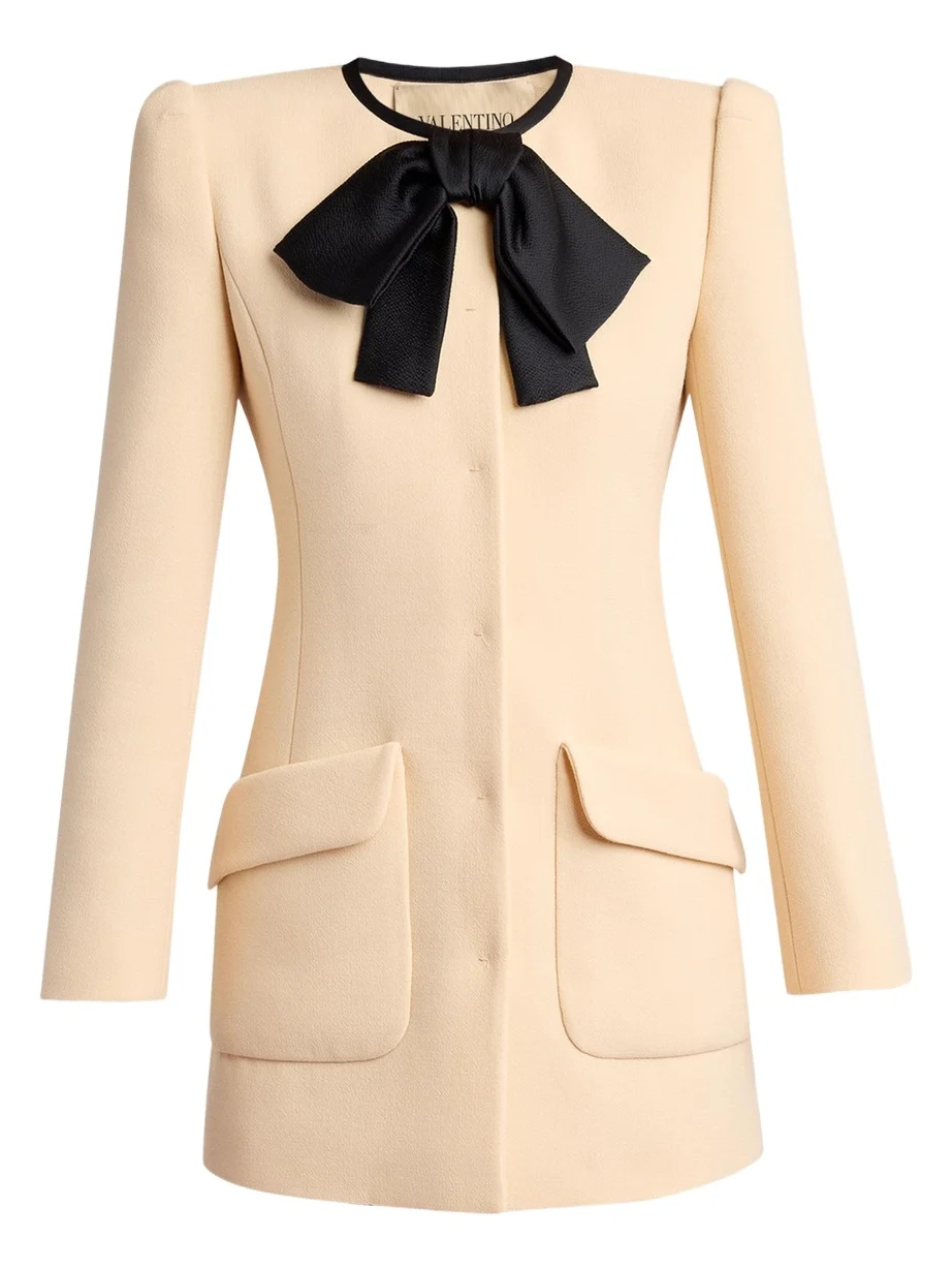 Tie-Neck Mini Blazer Dress