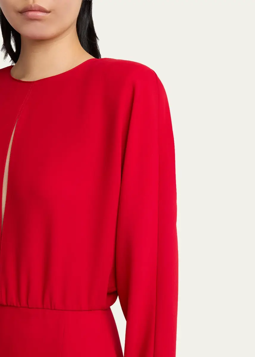 Valentino Garavani Cutout Silk Column Maxi Dress | Thumbnail 5