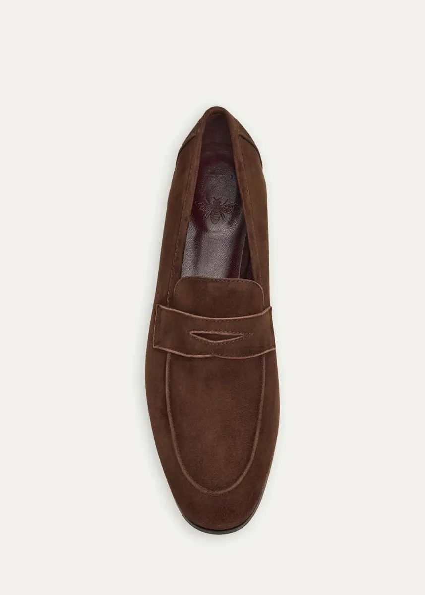 Bougeotte Coffee Suede Flat Loafers | Thumbnail 3 Bougeotte Coffee Suede Flat Loafers | Thumbnail 3