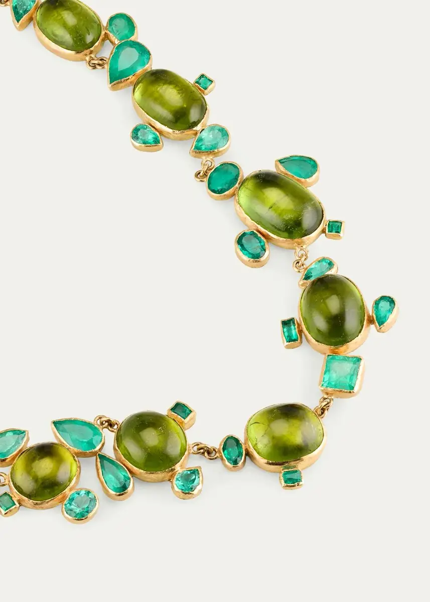 JUDY GEIB 18K Discombobulated Peridot and Colombian Emerald Necklace | Thumbnail 2 JUDY GEIB 18K Discombobulated Peridot and Colombian Emerald Necklace | Thumbnail 2