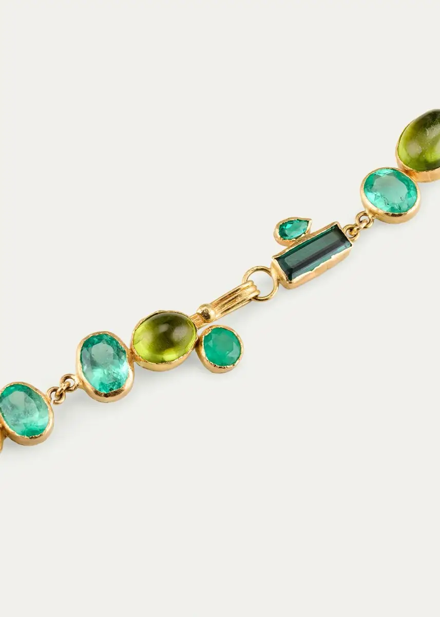 JUDY GEIB 18K Discombobulated Peridot and Colombian Emerald Necklace | Thumbnail 3 JUDY GEIB 18K Discombobulated Peridot and Colombian Emerald Necklace | Thumbnail 3