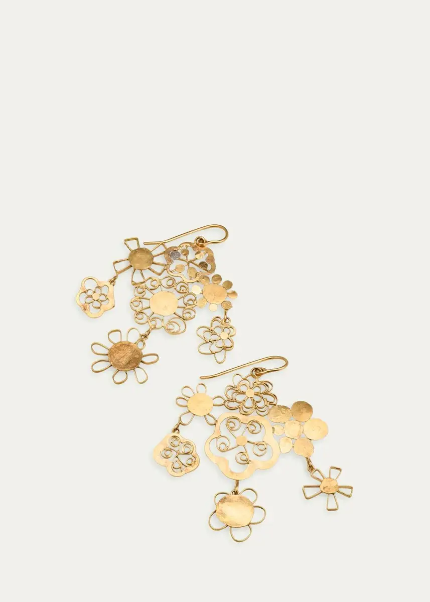 JUDY GEIB 18K Flowery Chandelier Earrings | Thumbnail 3 JUDY GEIB 18K Flowery Chandelier Earrings | Thumbnail 3