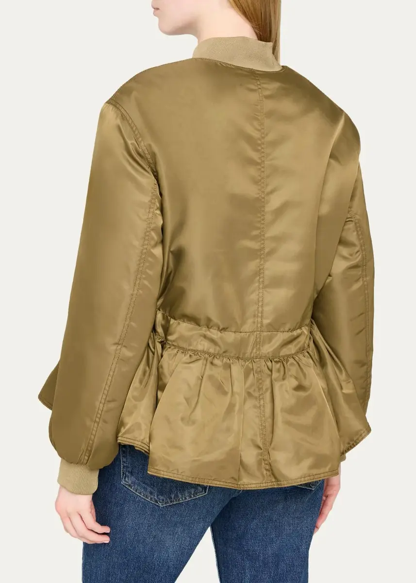 Cinq à Sept Valerina Peplum Bomber Jacket | Thumbnail 3 Cinq à Sept Valerina Peplum Bomber Jacket | Thumbnail 3
