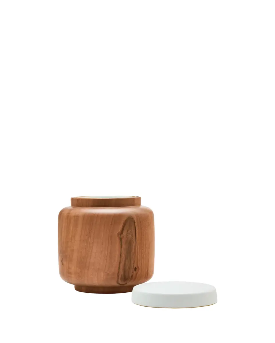 GINORI 1735 Officina Ultra Walnut 7.5" Vase with Lid | Thumbnail 2 GINORI 1735 Officina Ultra Walnut 7.5" Vase with Lid | Thumbnail 2