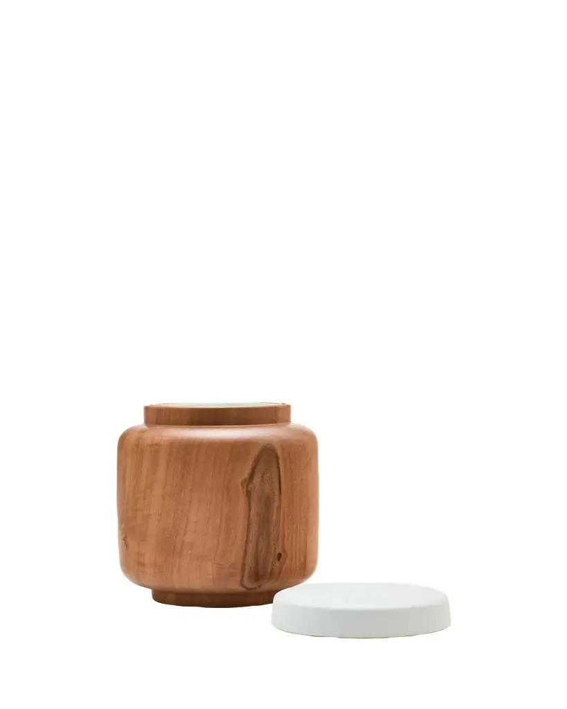 Officina Ultra Walnut 7.5" Vase with Lid