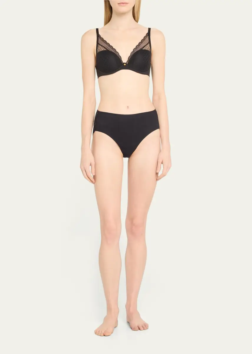 Chantelle Norah Chic Lace Plunge T-Shirt Bra | Thumbnail 2 Chantelle Norah Chic Lace Plunge T-Shirt Bra | Thumbnail 2
