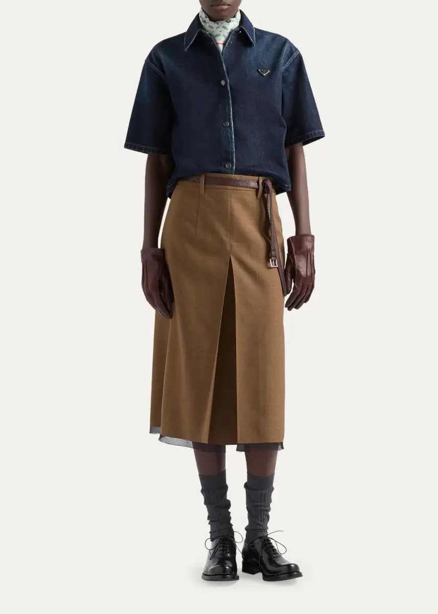 Prada Cotton Cropped Shirt | Thumbnail 2