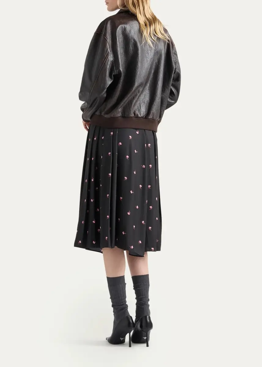 Prada Floral Belted Midi Dress | Thumbnail 3