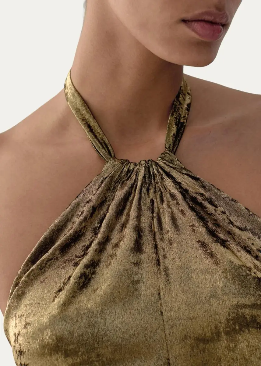 The New Arrivals by Ilkyaz Ozel Nemrut Crushed Velvet Mermaid Gown | Thumbnail 2 The New Arrivals by Ilkyaz Ozel Nemrut Crushed Velvet Mermaid Gown | Thumbnail 2
