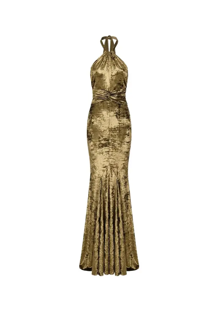The New Arrivals by Ilkyaz Ozel Nemrut Crushed Velvet Mermaid Gown