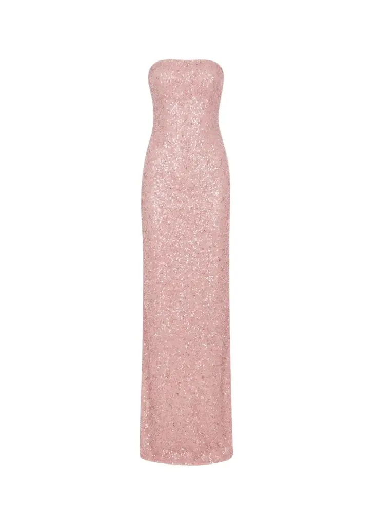 Nara Sequined Strapless Maxi Dress Nara Sequined Strapless Maxi Dress