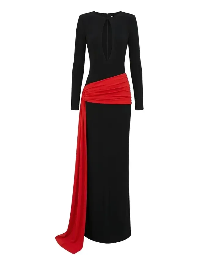 Heat Train Draped Cutout Maxi Dress Heat Train Draped Cutout Maxi Dress