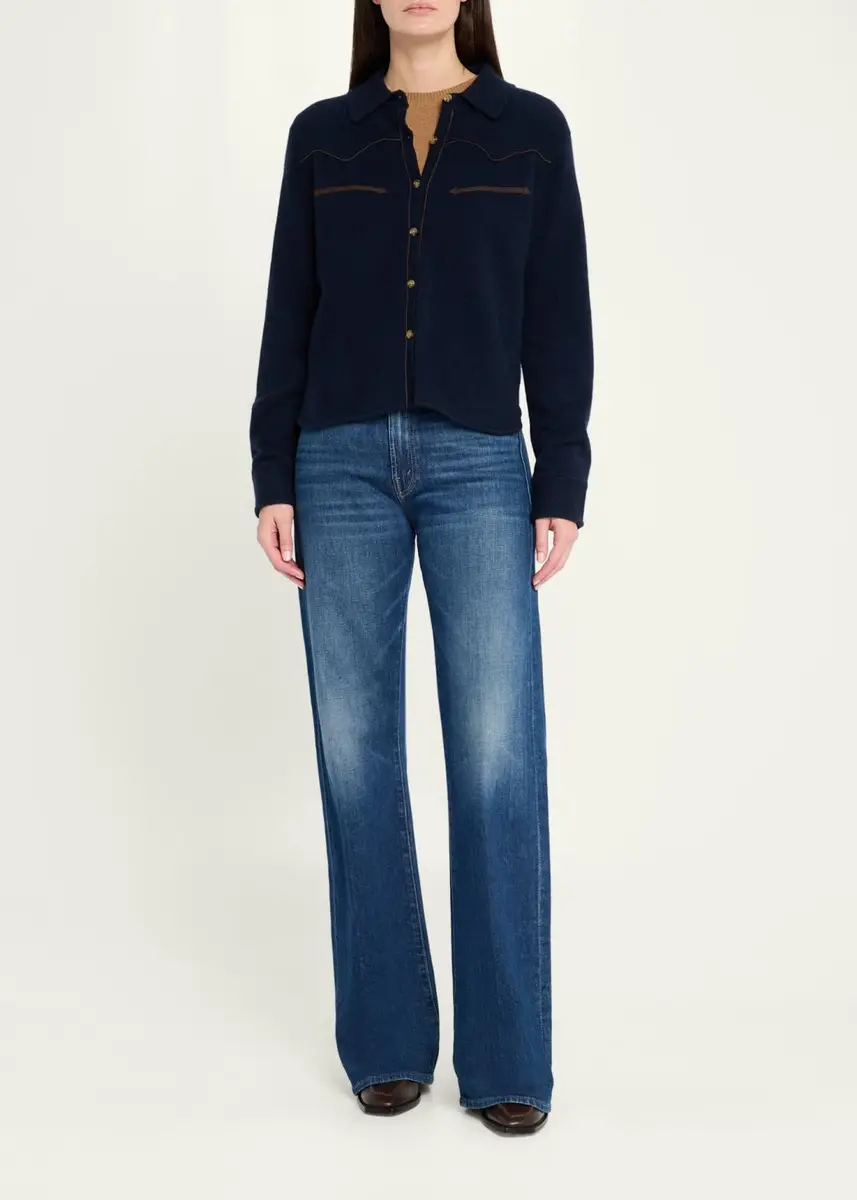 Guest In Residence Cashmere Crop Western Shirt | Thumbnail 2 Guest In Residence Cashmere Crop Western Shirt | Thumbnail 2
