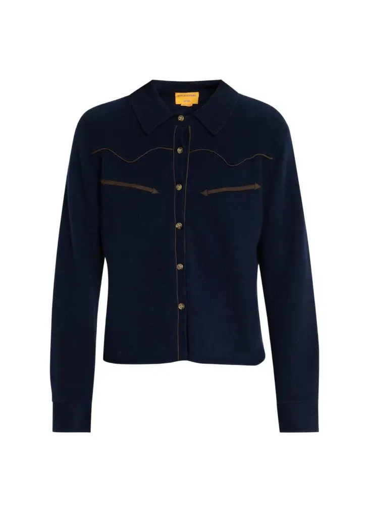 Guest In Residence Cashmere Crop Western Shirt