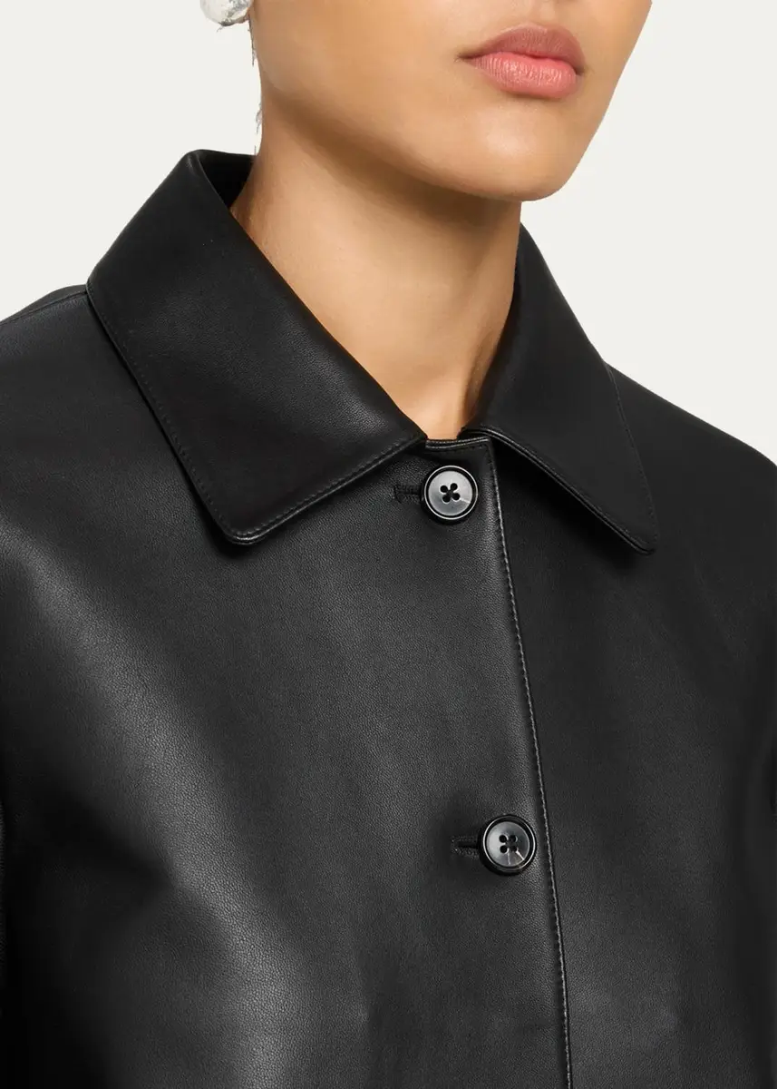 Theory Boxy Leather Jacket | Thumbnail 5