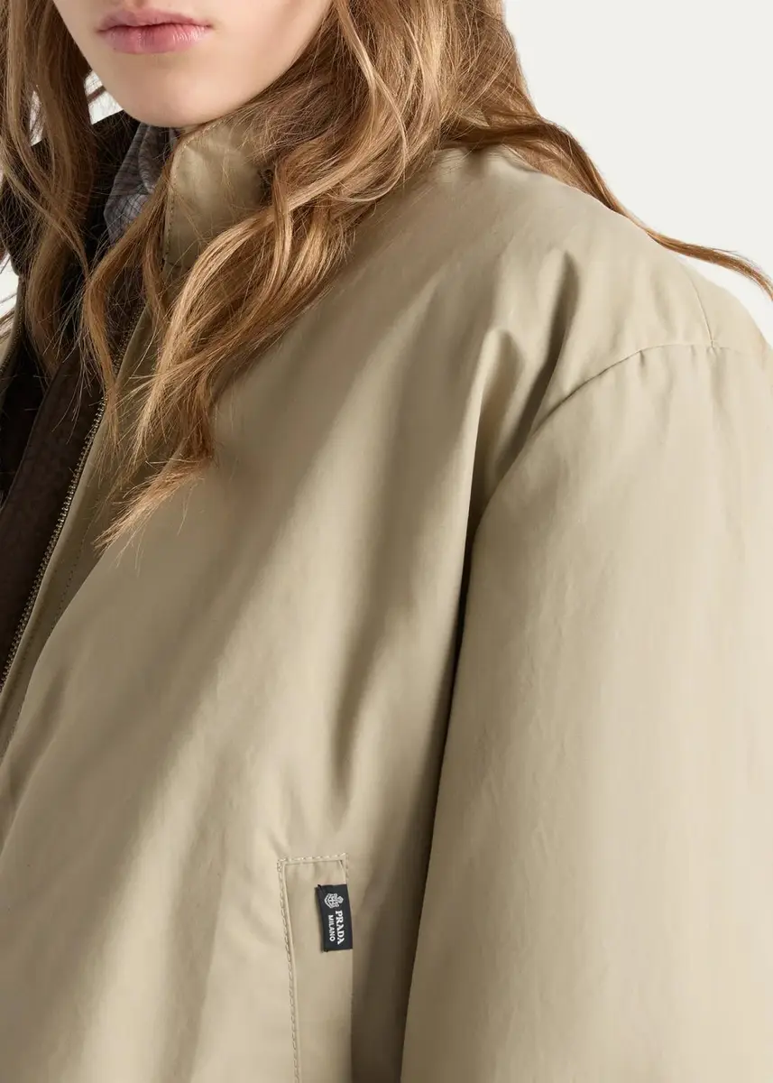 Prada Drawstring-Hem Down Jacket | Thumbnail 5 Prada Drawstring-Hem Down Jacket | Thumbnail 5