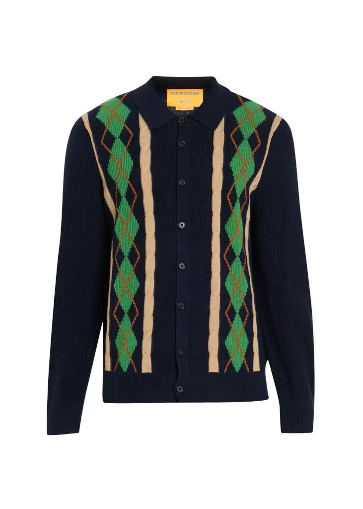 Guest In Residence Men's Argyle Cashmere Shirt