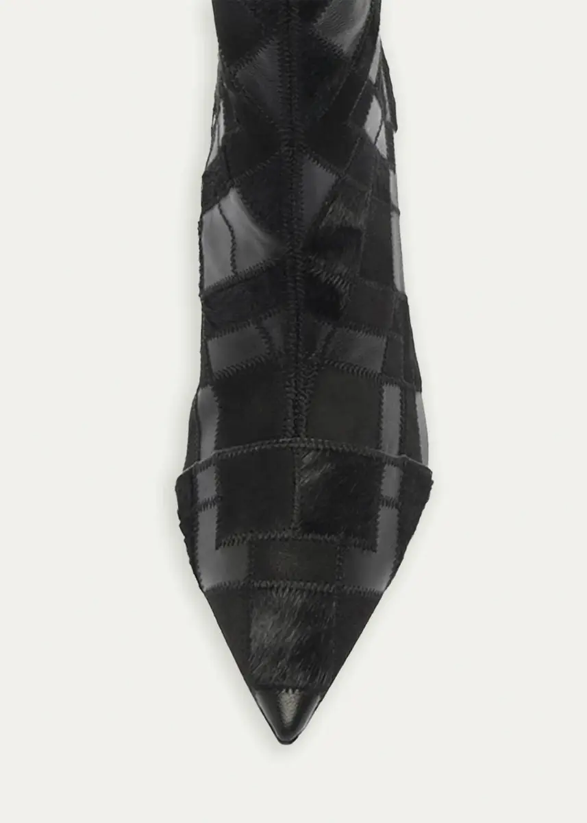 Alexandre Birman 85mm Annelise Patchwork Leather Knee-High Boots | Thumbnail 4 Alexandre Birman 85mm Annelise Patchwork Leather Knee-High Boots | Thumbnail 4