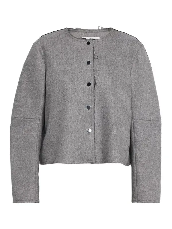 Crescent Wool-Cashmere Crop Jacket Crescent Wool-Cashmere Crop Jacket
