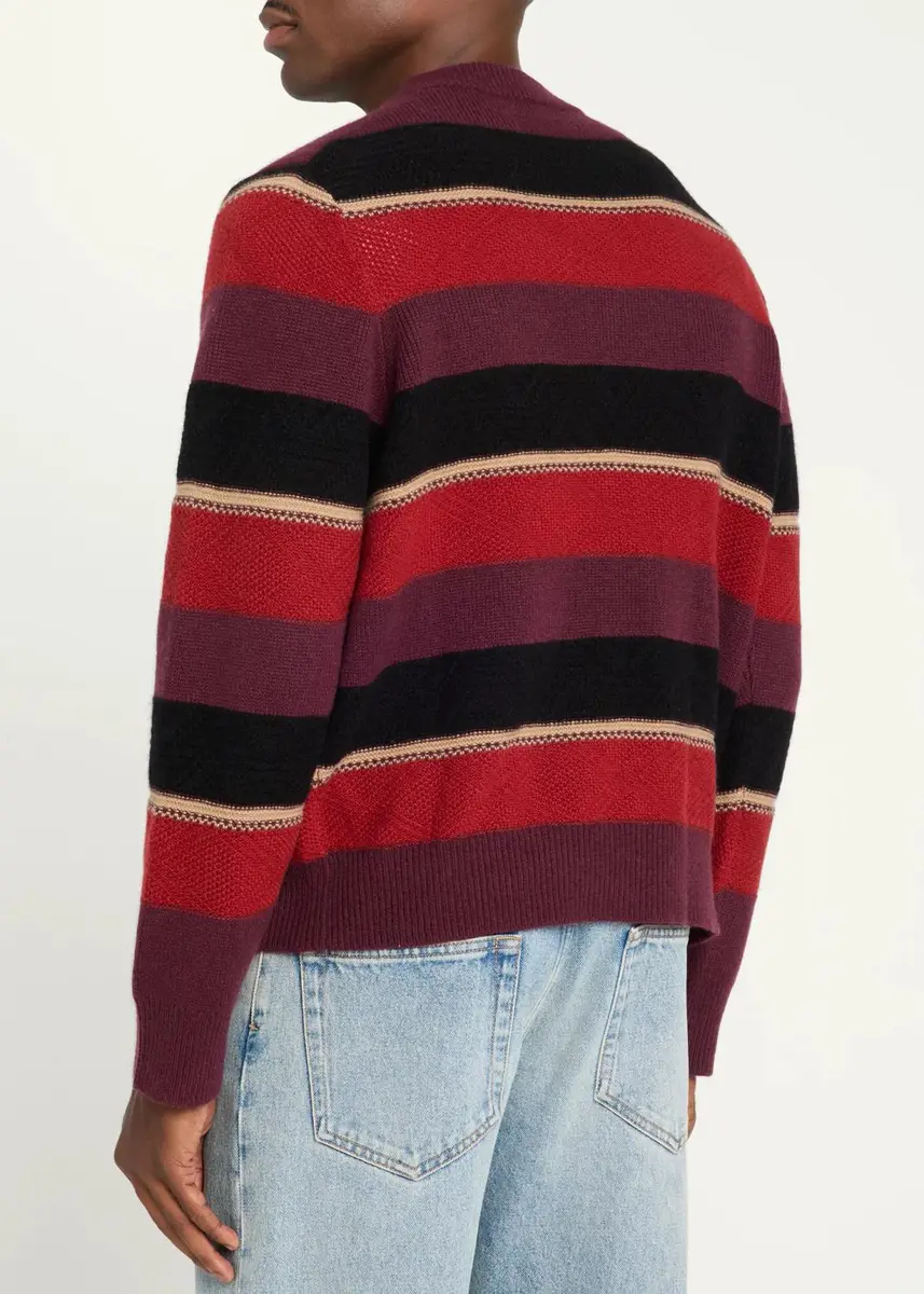 Guest In Residence Men's Striped Cashmere Sweater | Thumbnail 3
