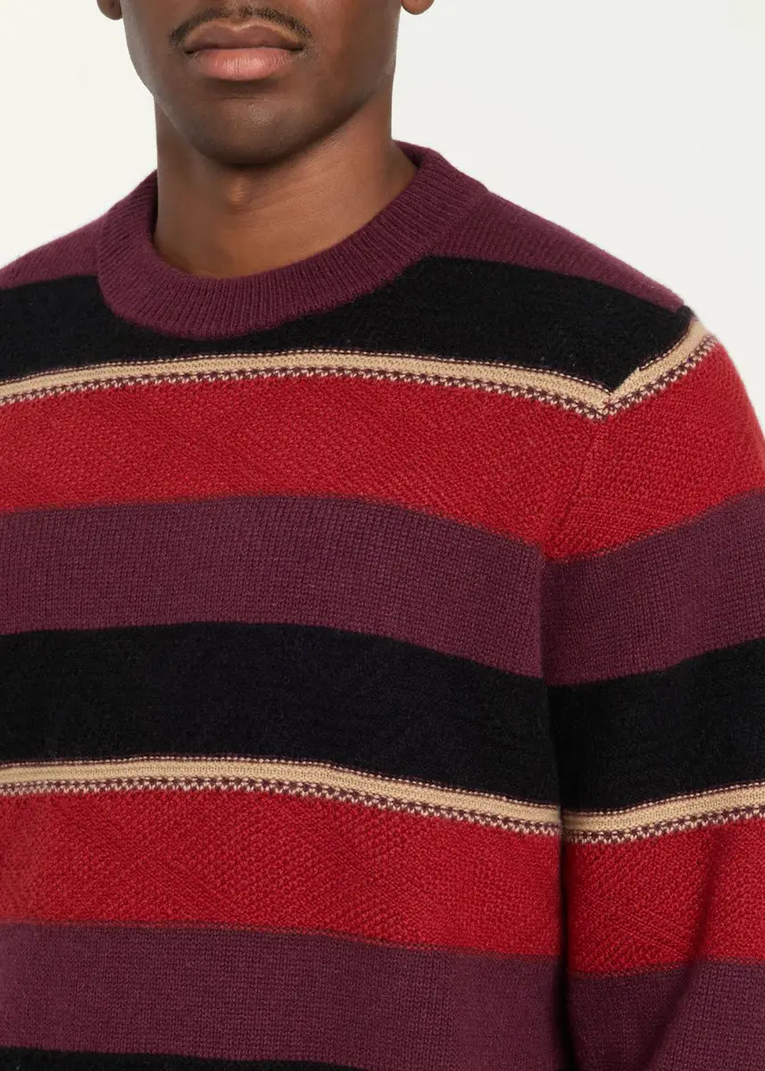 Guest In Residence Men's Striped Cashmere Sweater | Thumbnail 5