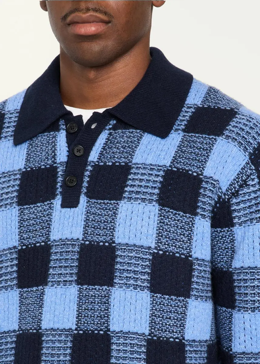 Guest In Residence Men's Wool & Cashmere Polo Sweater | Thumbnail 5